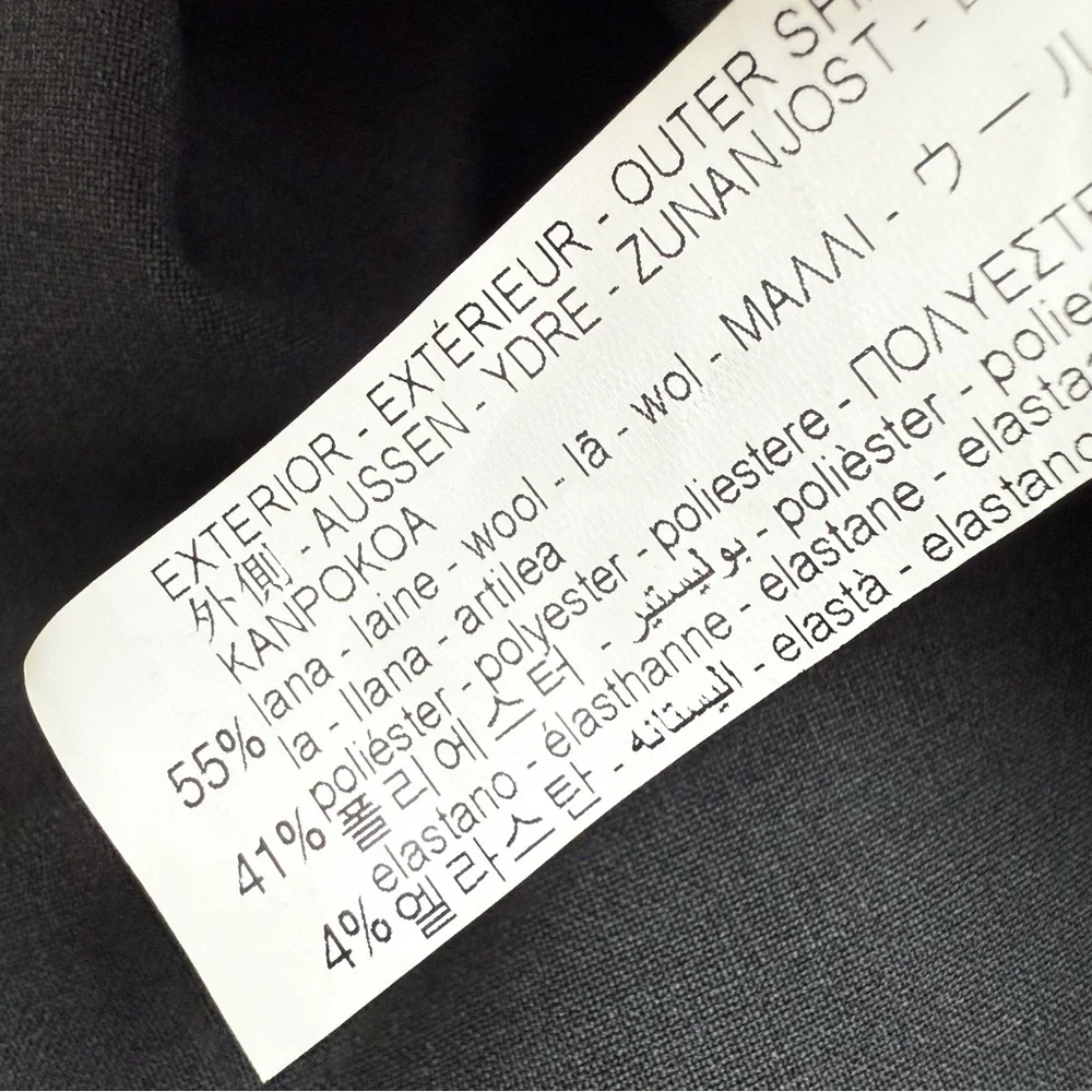 NEW Zara Wool Blend Slim Fit Blazer Graphite Grey Size 36US